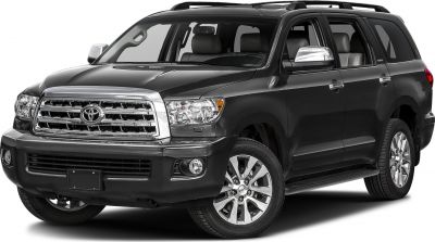 SUV front angled view with chrome grille and alloy wheels