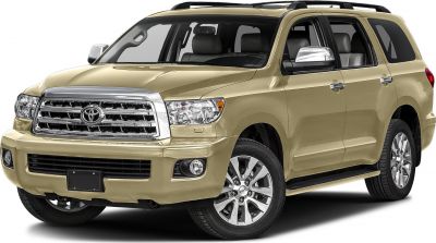 Large SUV with chrome grille and alloy wheels
