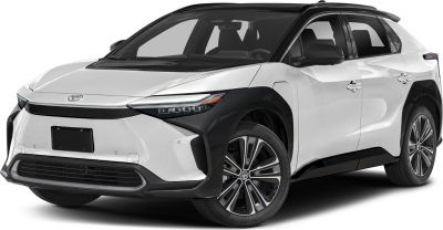 Sleek front profile with LED headlights and multi-spoke alloy wheels