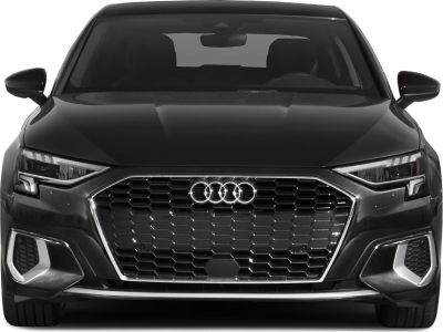 Hexagonal grille and sharp LED headlights front view