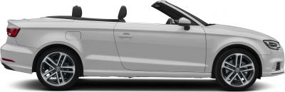 Convertible car with alloy wheels and soft top roof