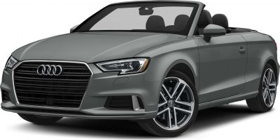 Front view of convertible with alloy wheels and sleek headlight design
