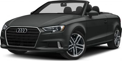 Convertible front left side with open top and distinctive grille