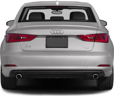 Rear view showcasing taillights and dual exhaust system.