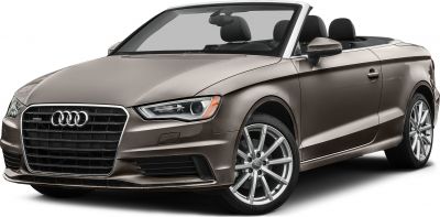 Front side view of convertible with sharp headlights and alloy wheels
