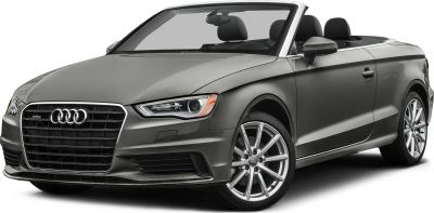 Front side view of convertible with alloy wheels and open roof