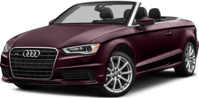 Convertible with prominent front grille and alloy wheels