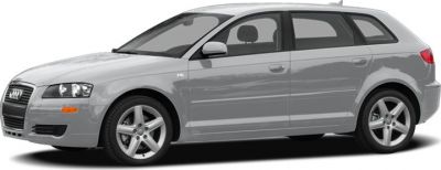 Silver 5-door hatchback with sporty wheels and side profile