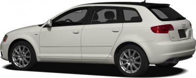 White hatchback side profile with alloy wheels and tinted windows