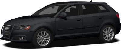 Black sleek hatchback with sporty alloy wheels