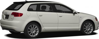 Side view of a hatchback with alloy wheels and rear design features