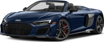 Sleek convertible with V10 engine and aggressive front grille