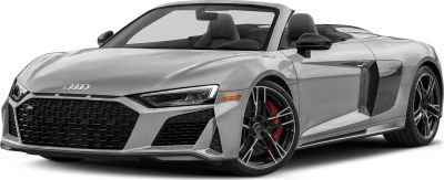 Convertible sports car with hexagonal grille and alloy wheels
