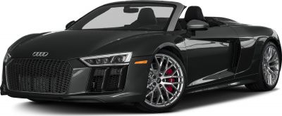 Sporty convertible front fascia with LED headlights and alloy wheels