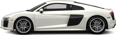Side profile with V10 badge and sporty alloy wheels