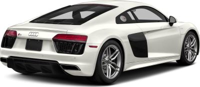 Rear side view with tail lights, side air intake, and diffuser