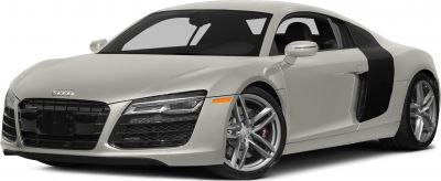 Front side view showing headlights, grille, alloy wheels, and air intakes.