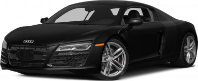 Black sports coupe with LED headlights and alloy wheels