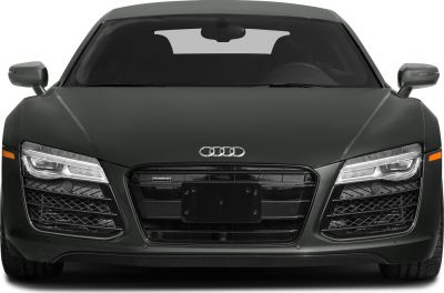 Front view with grille, LED headlights, and side mirrors