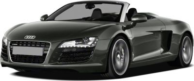Convertible sports car front and side view with aerodynamic design