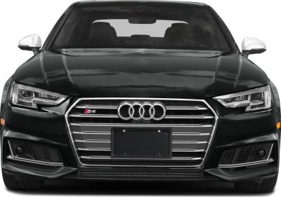 Audi S4 B9 front grille with LED headlights and chrome trims.