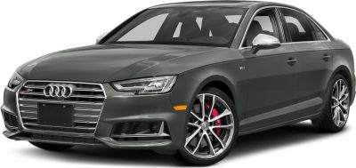 Audi S4 B9 front grille and alloy wheels with red brake calipers