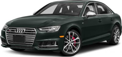 Front angle with LED headlights, signature grille, and alloy wheels with red brakes