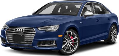 Front angle with LED headlights, silver side mirrors, alloy wheels, and red brake calipers