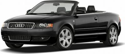 Black convertible with sporty design and open roof