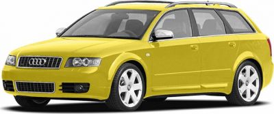 Yellow Avant station wagon with alloy wheels and roof rails