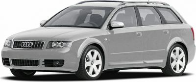 Front and side view of sporty station wagon with distinctive grille and five-spoke wheels.