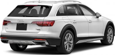 Rear three-quarter view with LED taillights and rugged black cladding.
