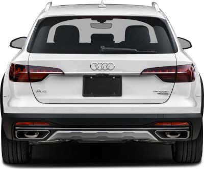 Rear view with distinctive LED taillights and dual exhaust outlets