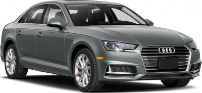 Front grille and headlights of a modern sedan