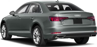 Rear view with LED tail lights and dual exhausts.
