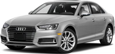 Silver sedan with distinct front grille and LED headlights
