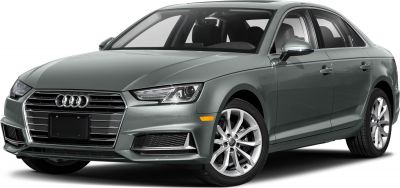 Front and side view of sedan with LED headlights and alloy wheels