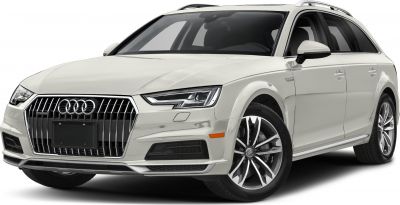 Front grille and LED headlights of a white SUV