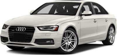 Front side view with alloy wheels of a mid-size sedan