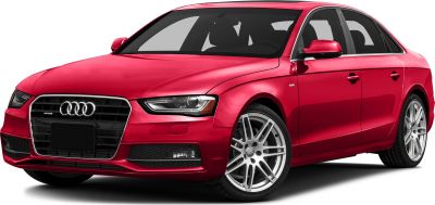 Front side view of sedan with prominent grille and alloy wheels