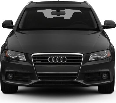 Front view featuring grille, headlights, and Quattro badge
