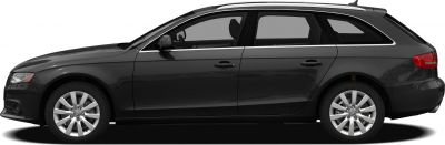 Side profile of a sleek station wagon with alloy wheels