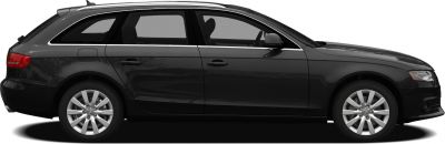 Side profile of a sleek estate car with alloy wheels