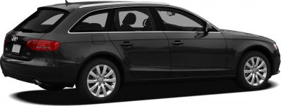 Black station wagon side profile with alloy wheels