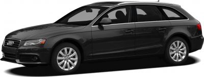 Side profile of black station wagon with alloy wheels