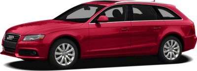 Red station wagon with black grille, alloy wheels, and roof rails