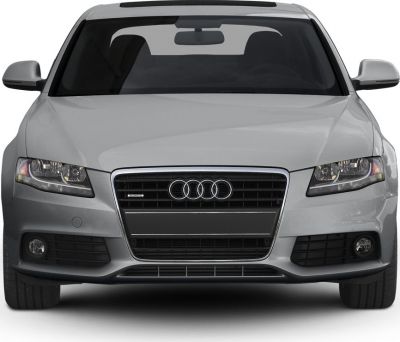 Front view featuring iconic Audi singleframe grille and LED-style headlights.