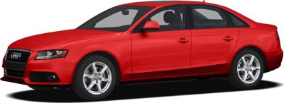 Red sedan with alloy wheels and sleek body design in side profile