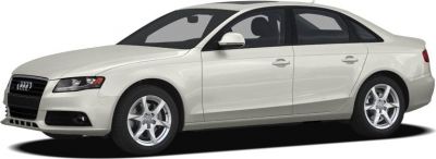Side view of a white four-door sedan with alloy wheels