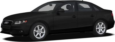 Black sedan, side profile, alloy wheels